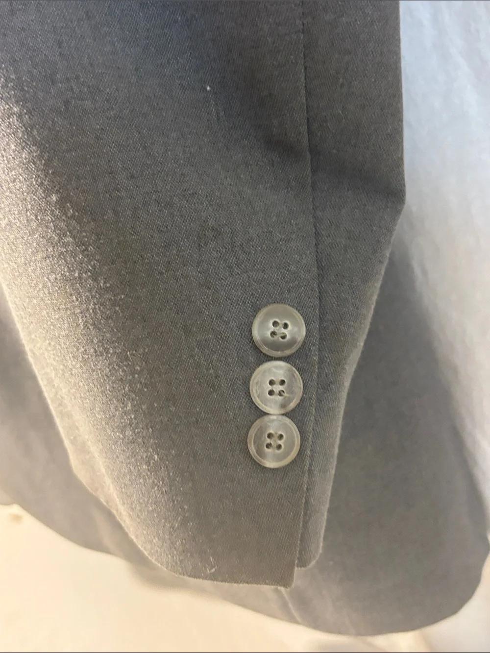 Classic Men's Gray Two-Button Blazer sport coat preppy pockets lined office J1
